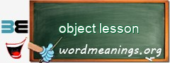 WordMeaning blackboard for object lesson